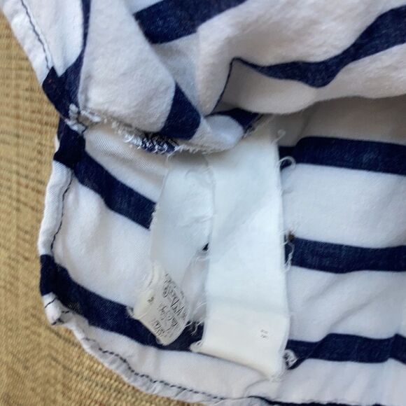 ZARA basic strip rayon blouse black and white colors - Picture 6 of 6